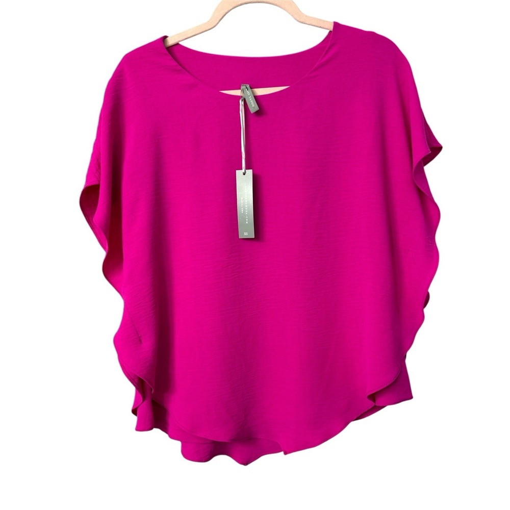 Last Tango Fuchsia Short Sleeve Stretch Tee – Made in USA XS NWT